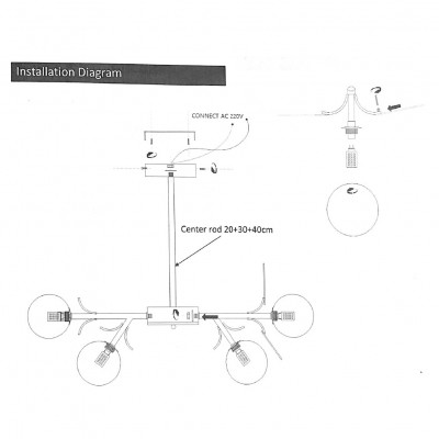 Люстра на штанге Light of MATISSE SELF D67