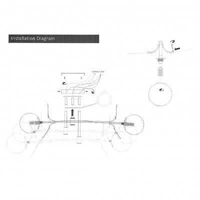 Потолочная люстра Light of MATISSE B D80 Gold Multicolor