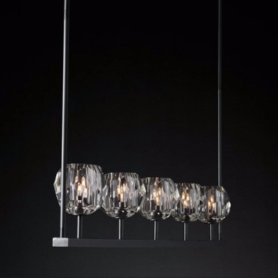 Люстра Boule De Cristal Linear Chandelier 5 Black