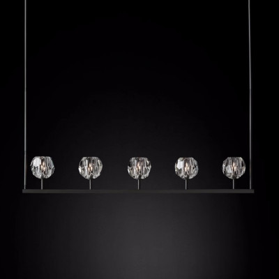 Люстра Boule De Cristal Linear Chandelier 5 Black