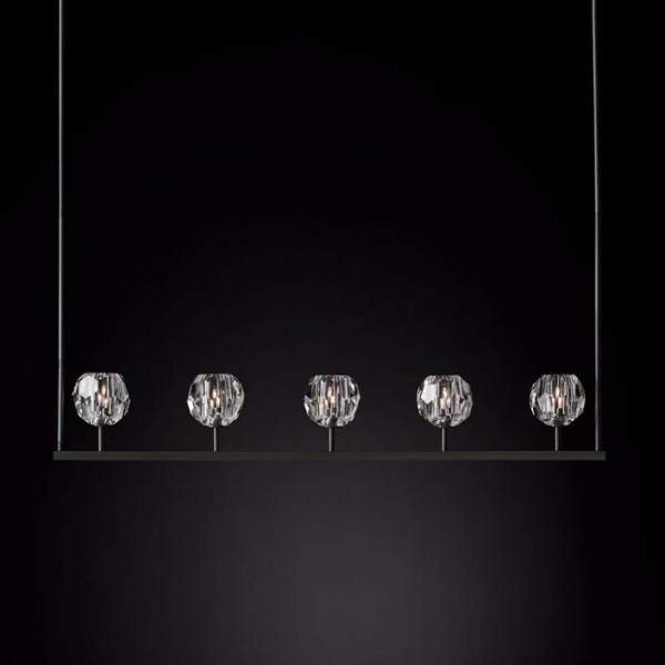 Люстра Boule De Cristal Linear Chandelier 5 Black от ImperiumLoft