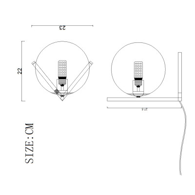 Настольная лампа STEM TAB D22,5