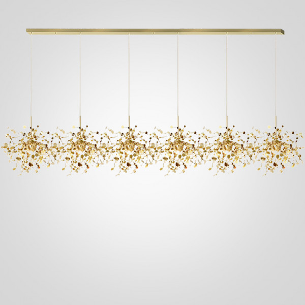 Люстра Tezani Argent Suspension Linear Gold 6L 210 от ImperiumLoft