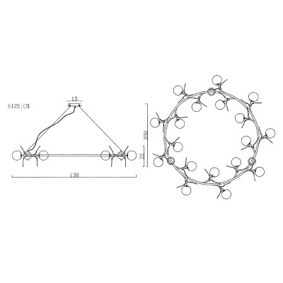 Подвесная люстра Light of MATISSE R D130