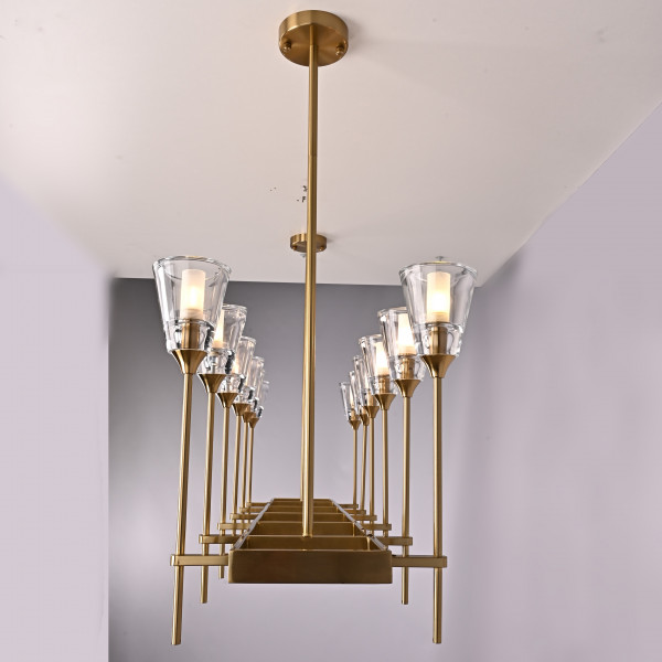 Люстра TORCHE DE VERRE Linear Chandelier 12 от ImperiumLoft