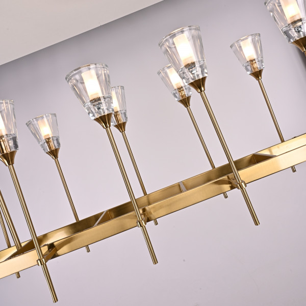 Люстра TORCHE DE VERRE Linear Chandelier 12 от ImperiumLoft