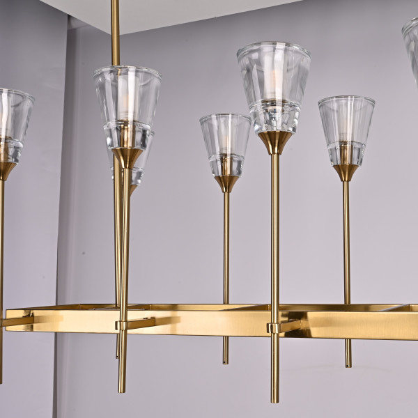 Люстра TORCHE DE VERRE Linear Chandelier 12 от ImperiumLoft