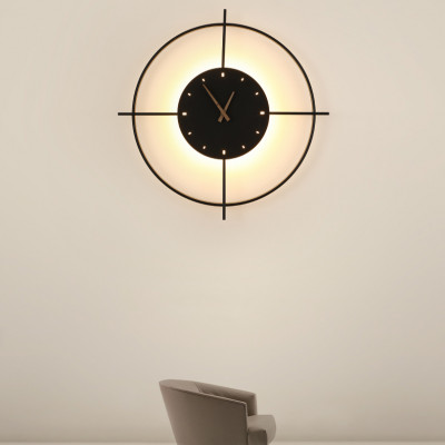 Настенные часы NINNA Black 3000К