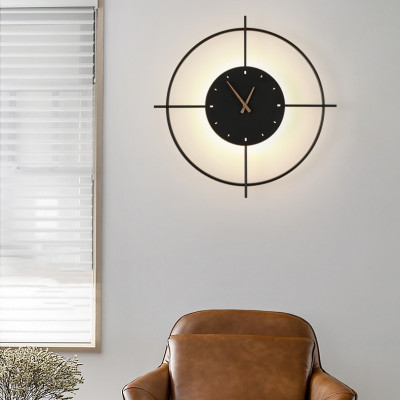 Настенные часы NINNA Black 3000К