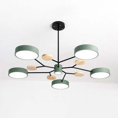 Люстра на штанге MEADE 6 lamps Green