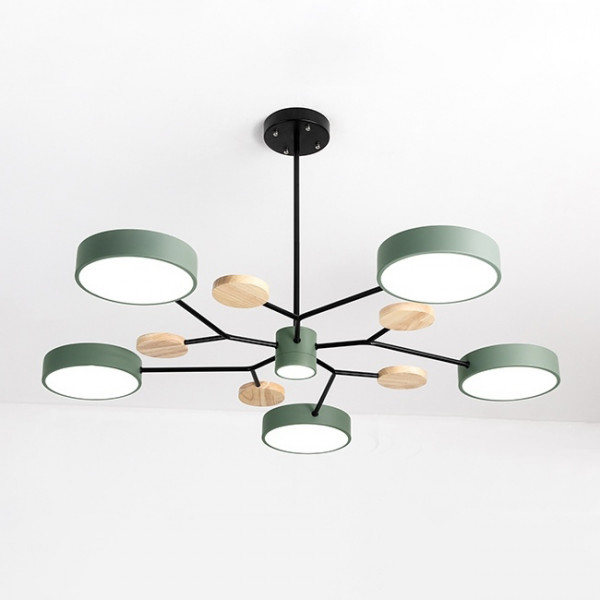 Люстра на штанге MEADE 6 lamps Green от ImperiumLoft