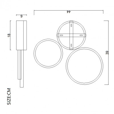 Потолочный светильник TWINE 3 rings White