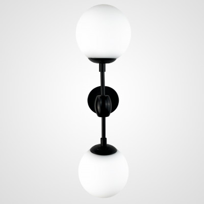Бра Modo 2 Globes Black and white glass