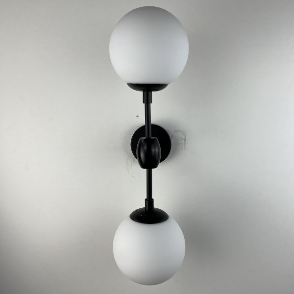 Бра Modo 2 Globes Black and white glass от ImperiumLoft