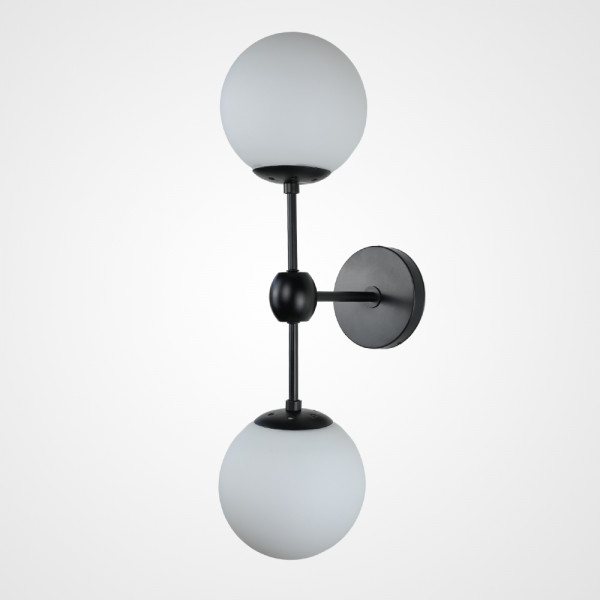 Бра Modo 2 Globes Black and white glass от ImperiumLoft