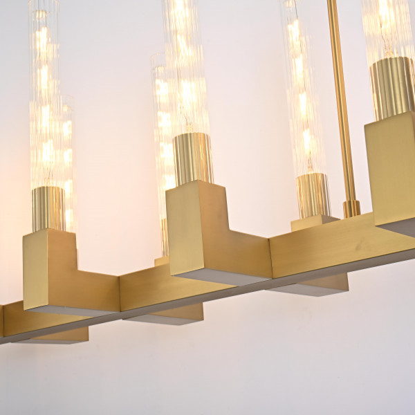 Люстра CANELLE Linear Chandelier 12 Modern Brass от ImperiumLoft