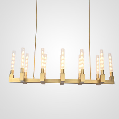 Люстра CANELLE Linear Chandelier 12 Modern Brass