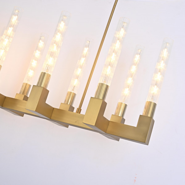 Люстра CANELLE Linear Chandelier 12 Modern Brass от ImperiumLoft