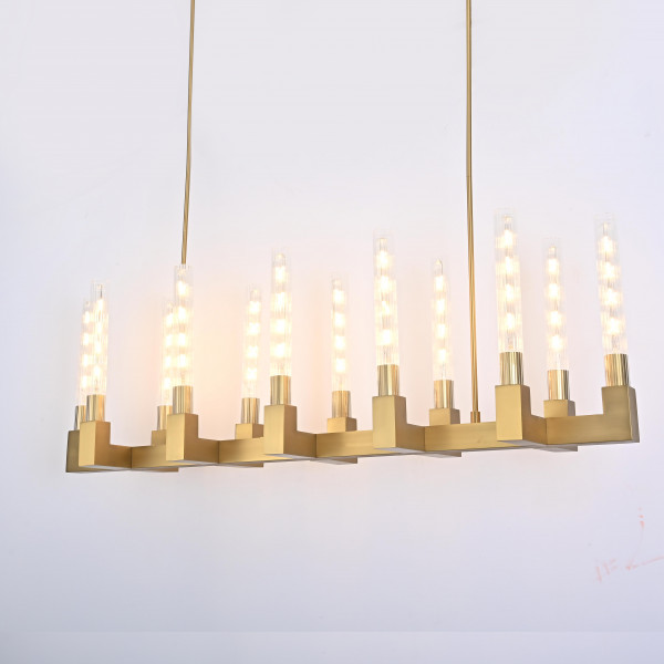 Люстра CANELLE Linear Chandelier 12 Modern Brass от ImperiumLoft