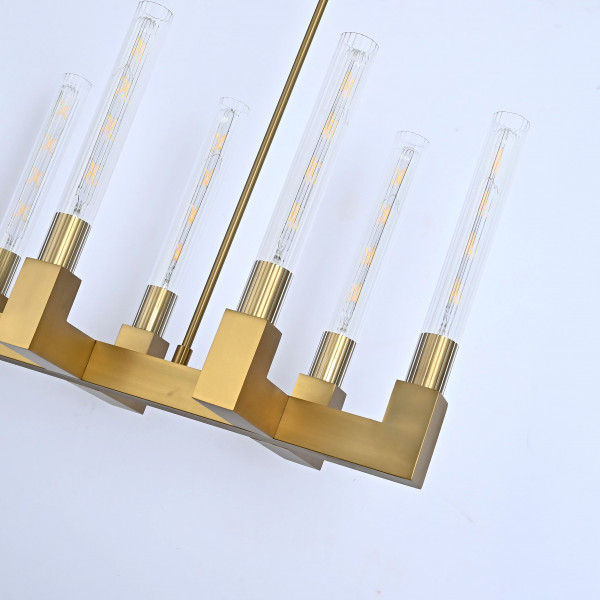 Люстра CANELLE Linear Chandelier 12 Modern Brass от ImperiumLoft