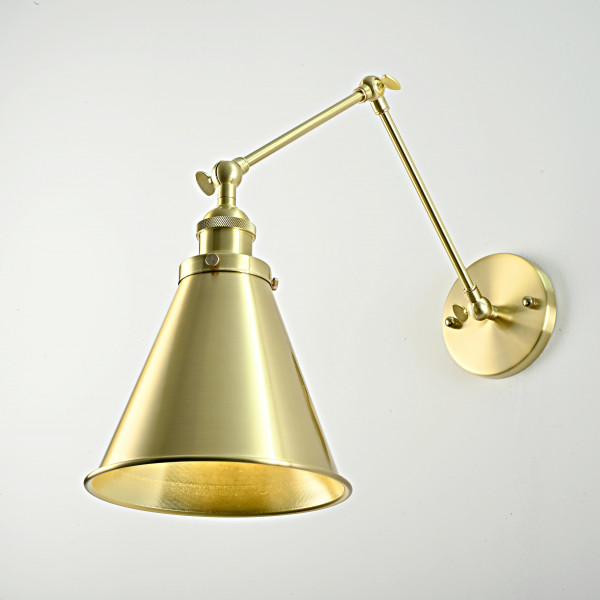 Бра Gloce Cone Shade Loft Industrial Metal Tall Gold от ImperiumLoft