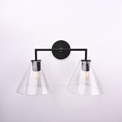 Бра RH Utilitaire Funnel Shade Double Sconce Black