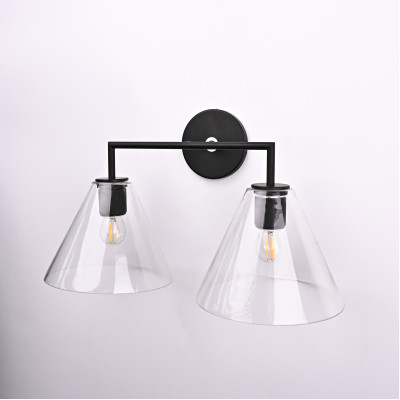 Бра RH Utilitaire Funnel Shade Double Sconce Black