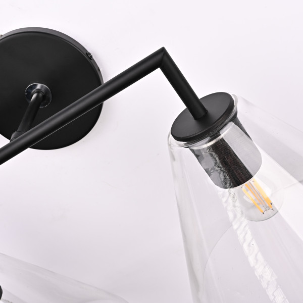 Бра RH Utilitaire Funnel Shade Double Sconce Black Бра RH Utilitaire Funnel Shade Double Sconce Black
