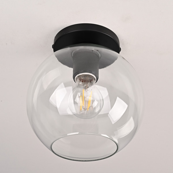 Потолочный светильник RH Utilitaire Globe  Shade Flushmount Black