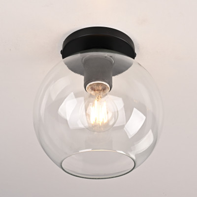 Потолочный светильник RH Utilitaire Globe  Shade Flushmount Black