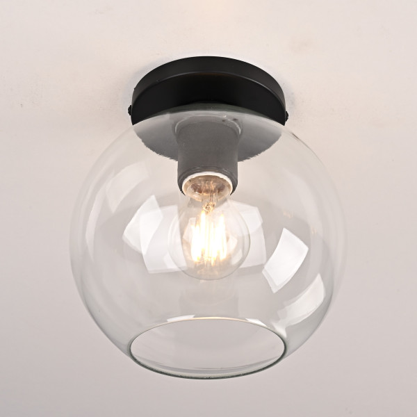 Потолочный светильник RH Utilitaire Globe  Shade Flushmount Black