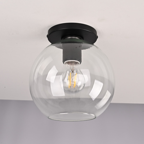 Потолочный светильник RH Utilitaire Globe  Shade Flushmount Black