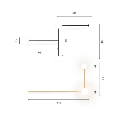Настенный светильник LINES 2 Black