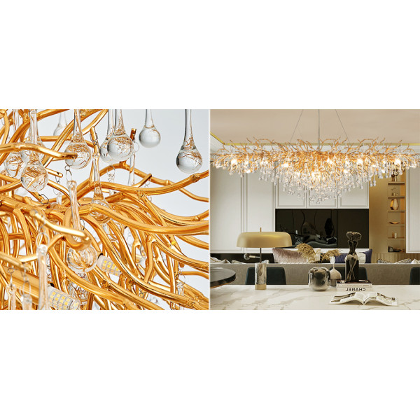 Подвесная люстра Droplet Chandelier oval L160
