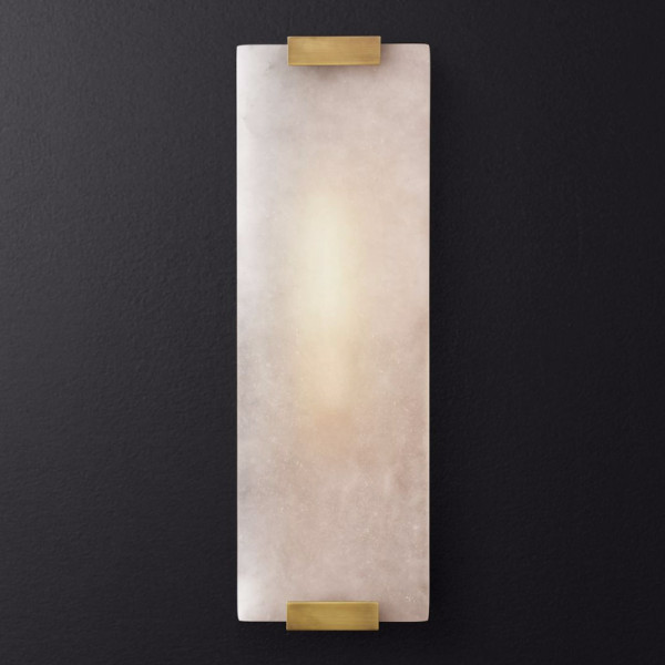 Бра Marble Rectangle Wall Lamp Brass Бра Marble Rectangle Wall Lamp Brass