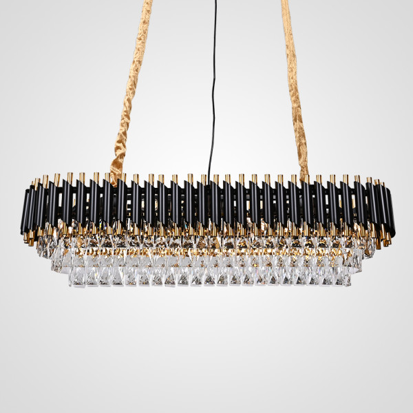 Подвесная люстра Empire Black Rectangular Chandelier Crystal
