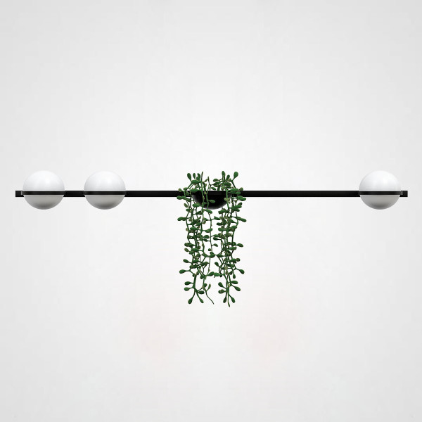 Бра PALMA Wall lamp 3 шара + 1 вазон горизонтальная