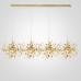 Подвесной светильник Tezani Argent Suspension Linear Gold 4L 140