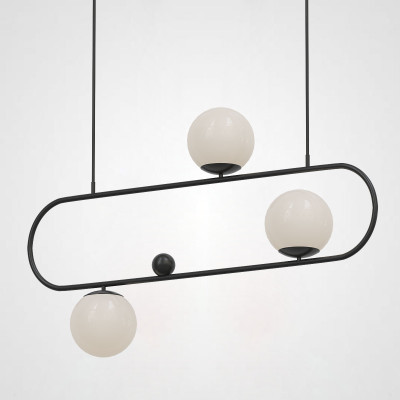Подвесной реечный светильник HOOP L90 Black