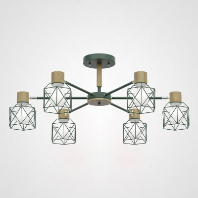 Потолочная люстра CORF B3 Green 6 lamps
