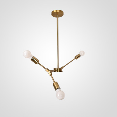 Люстра на штанге LATE D55 Gold