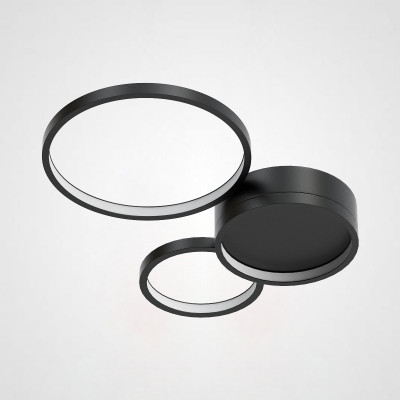 Потолочный светильник TWINE 3 rings Black