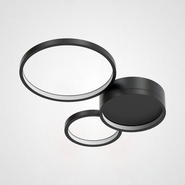 Потолочный светильник TWINE 3 rings Black
