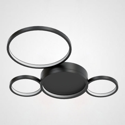 Потолочный светильник TWINE 4 rings Black