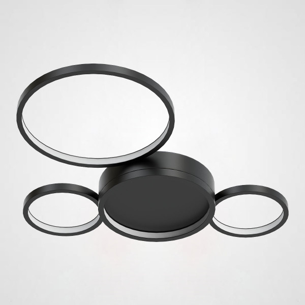Потолочный светильник TWINE 4 rings Black
