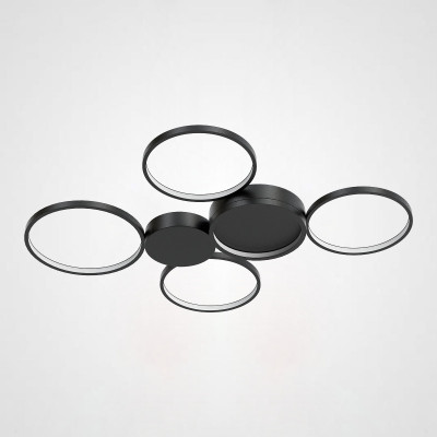 Потолочный светильник TWINE 5 rings Black