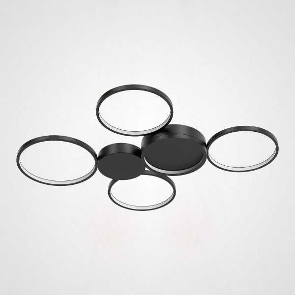Потолочный светильник TWINE 5 rings Black