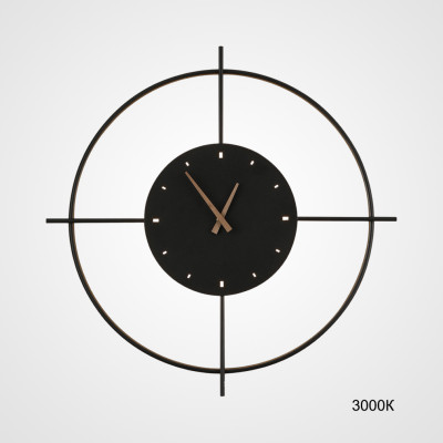Настенные часы NINNA Black 3000К