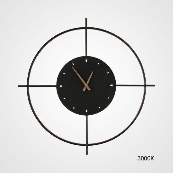 Настенные часы NINNA Black 3000К