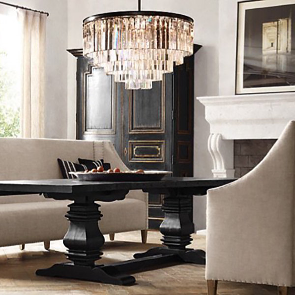 Подвесная люстра RH 1920s Odeon Clear Glass Fringe Chandelier D80 Подвесная люстра RH 1920s Odeon Clear Glass Fringe Chandelier D80